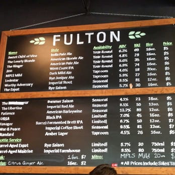 Fulton Brewery - Beer menu - Breweries Near Me - Minneapolis, Minnesota Fulton Brewery - Beer menu - Breweries Near Me - Minneapolis, Minnesota