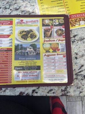 Menu photo 1 Three Brothers Grill Collegeville, PA Menu photo 1 Three Brothers Grill Collegeville, PA