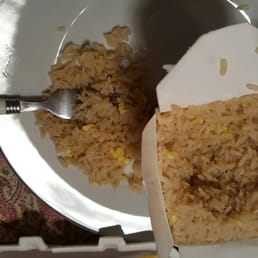 Fried rice was very plain Fried rice was very plain