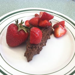 Natural Chef Cafe - My gluten free, dairy free, nut free dessert. Central Carolina College Farm Strawberries.