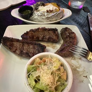 Cow Steakhouse - 14oz Picanha with baked potato and Caesar salad. - Steakhouses Near Me - Kissimmee, Florida Cow Steakhouse - 14oz Picanha with baked potato and Caesar salad. - Steakhouses Near Me - Kissimmee, Florida