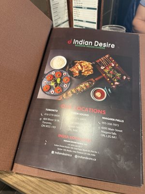 Menu photo 1 Indian Desire Toronto, ON
