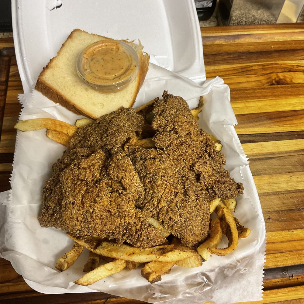 Overdone, old grease filets Overdone, old grease filets