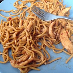 China City - Chicken lo mein no veg made spicy