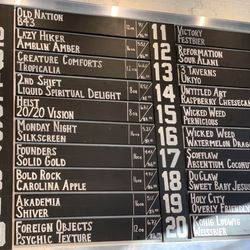 Butcher & Brew - Beer menu