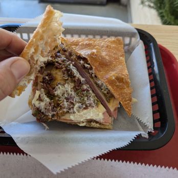 Bread Head - The muffaletta, shame it is not packed with cheese and meat - Sandwiches Near Me - Santa Monica, California
