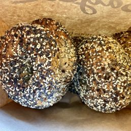 Hot and fresh everything bagels ( deliciousness in a bag!) Hot and fresh everything bagels ( deliciousness in a bag!)