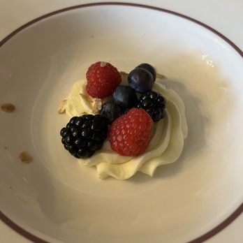 The Whitney - Berries and cream. It was very good, but a very tiny portion. - New American Near Me - Detroit, Michigan The Whitney - Berries and cream. It was very good, but a very tiny portion. - New American Near Me - Detroit, Michigan