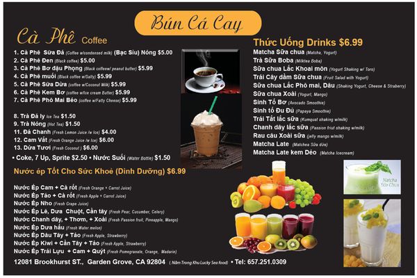 Menu photo 2 Bún Cá Cay Garden Grove, CA