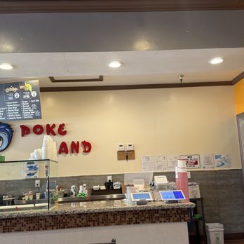 Poke Land - Thousand Oaks - Inside the store. Menu on the wall - Seafood Near Me - Thousand Oaks, California Poke Land - Thousand Oaks - Inside the store. Menu on the wall - Seafood Near Me - Thousand Oaks, California