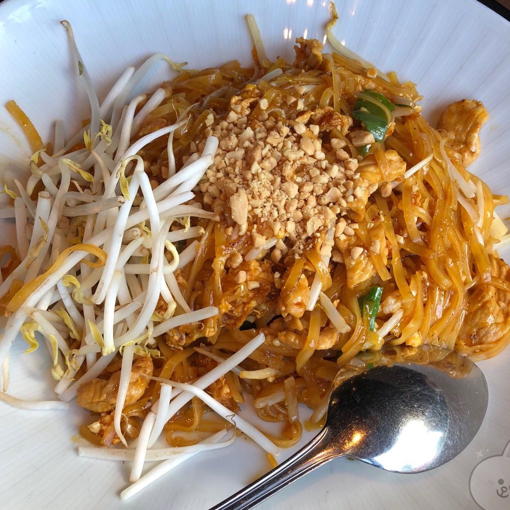 Thai Tanium Restaurant - Thanks BroS + BroJ: Pork pad thai stir-fried w/thin noodles, egg, dried beancurd, onion, beansprout, scallion & crushed peanut $10.95 - Thai Near Me - Gaithersburg, Maryland Thai Tanium Restaurant - Thanks BroS + BroJ: Pork pad thai stir-fried w/thin noodles, egg, dried beancurd, onion, beansprout, scallion & crushed peanut $10.95 - Thai Near Me - Gaithersburg, Maryland
