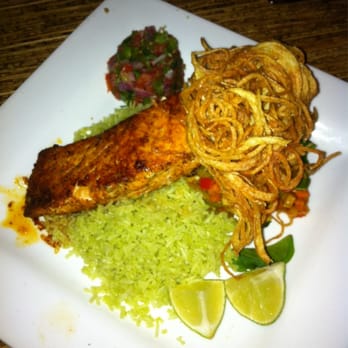 Old Blinking Light - New Mexico Red Chile Crusted Salmon. - New American Near Me - Highlands Ranch, Colorado
