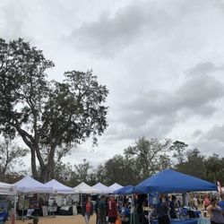 Valentine Park - Manatee festival tents.