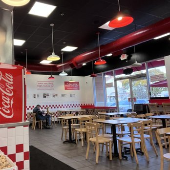 Five Guys - Decent sized indoor seating area. Hee - Burgers Near Me - San Jose, California Five Guys - Decent sized indoor seating area. Hee - Burgers Near Me - San Jose, California
