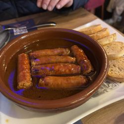 Txirimiri - Little sausages in cider. Yum