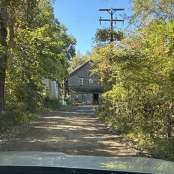 Farmers Grain & Feed Mill - Gravel road in.