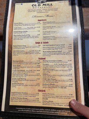 Menu photo 6 Old Mill Restaurant Dothan, AL Menu photo 6 Old Mill Restaurant Dothan, AL
