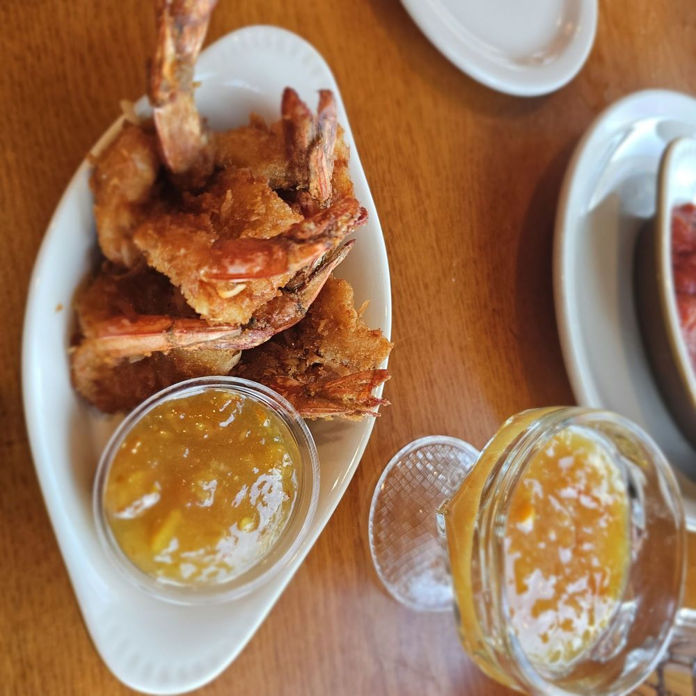 Charlotte Plummer Seafare Restaurant - Coconut shrimp and the dipping sauce was amazing - Seafood Near Me - Rockport, Texas Charlotte Plummer Seafare Restaurant - Coconut shrimp and the dipping sauce was amazing - Seafood Near Me - Rockport, Texas