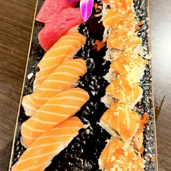 Sushi Yama - Salmon, Tuna, and a Salmon Run Roll - Sushi Bars Near Me - Orlando, Florida Sushi Yama - Salmon, Tuna, and a Salmon Run Roll - Sushi Bars Near Me - Orlando, Florida