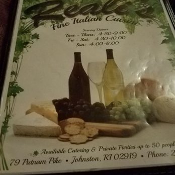Reali's Cuisine - Italian Near Me - Johnston, Rhode Island Reali's Cuisine - Italian Near Me - Johnston, Rhode Island