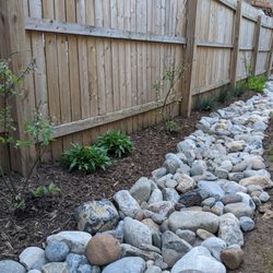 Arterra Landscapes - Brand new dry creek to direct flood water to retention area