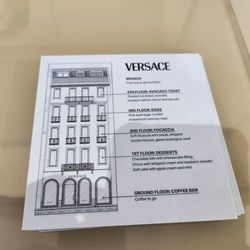 Versace - Fashion Week menu