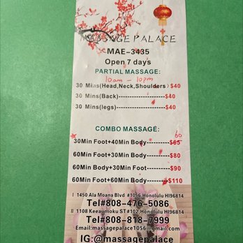Massage Palace Keeaumoku II - Massage Therapy Near Me - Honolulu, Hawaii Massage Palace Keeaumoku II - Massage Therapy Near Me - Honolulu, Hawaii