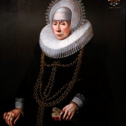 Tweed Museum of Art - Michel Janszoon van Miereveld; Portrait of an Elderly Lady; 1628; oil on panel