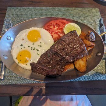 The Mayor's Table - Steak and eggs cooked a perfect medium-rare. Sunny-side eggs... everything was perfection. Delicious. - Seafood Near Me - Newport Beach, California The Mayor's Table - Steak and eggs cooked a perfect medium-rare. Sunny-side eggs... everything was perfection. Delicious. - Seafood Near Me - Newport Beach, California