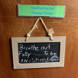 Floral Park We Well - Door at we well. Chalk board to offer some words.