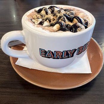 Early Bird Village Pointe - S'mores HOT CHOCOLATE - Breakfast & Brunch Near Me - Omaha, Nebraska Early Bird Village Pointe - S'mores HOT CHOCOLATE - Breakfast & Brunch Near Me - Omaha, Nebraska
