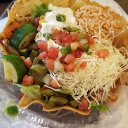 Burrito Bistro - I got the veggie fajita salad and added rice.