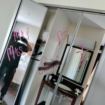 Hyatt Place Chesapeake/Greenbrier - Lipstick on mirror- it is not that hard to clean off a mirror. - Hotels Near Me - Chesapeake, Virginia