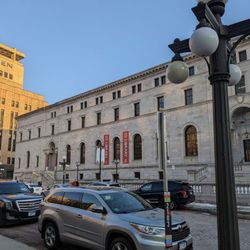 City of St Paul - The Library in front of Rice Park