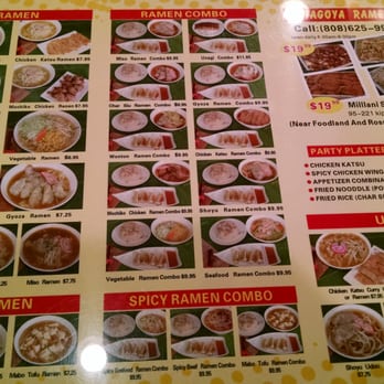 Nagoya Ramen - More amazing prices!!!!! - Ramen Near Me - Mililani, Hawaii Nagoya Ramen - More amazing prices!!!!! - Ramen Near Me - Mililani, Hawaii