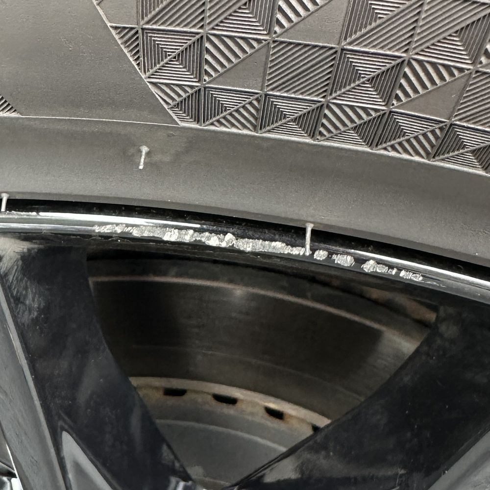 My rim that was damaged while having warranty work done here.
