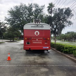 Big Red Bus- One Blood - Easy to find in the BJ's parking lot. Check online for schedule