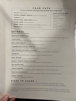 Menu photo 6 Char Restaurant Huntsville, AL Menu photo 6 Char Restaurant Huntsville, AL