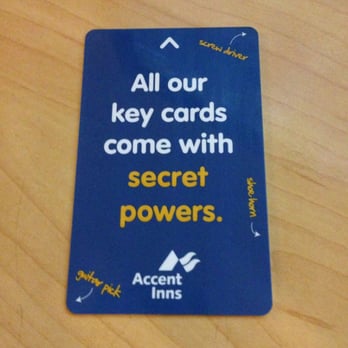 Accent Inn Kamloops - The funny room key - Hotels Near Me - Kamloops, British Columbia