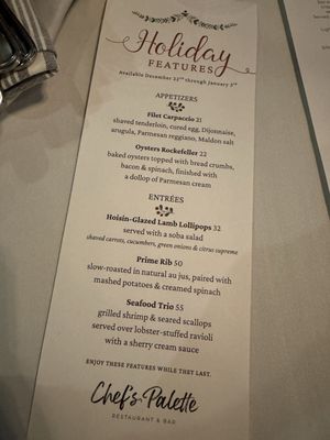 Menu photo 1 Chef's Palette Restaurant & Bar Cary, NC