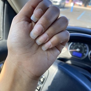 Perfect 10 Nails - The unfinished nails I walked out with - Nail Salons Near Me - Kingston, New York Perfect 10 Nails - The unfinished nails I walked out with - Nail Salons Near Me - Kingston, New York