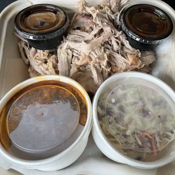 Martin's Bar-B-Que Joint - Shredded pork platter with BBQ baked beans and coleslaw. Includes sweet sauce. - Barbeque Near Me - Nashville, Tennessee Martin's Bar-B-Que Joint - Shredded pork platter with BBQ baked beans and coleslaw. Includes sweet sauce. - Barbeque Near Me - Nashville, Tennessee