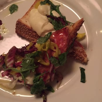 Tappo - Tappo flatbreads (ricotta, mozzarella, banana peppers, arugula, pancetta and olive oil) - Wine Bars Near Me - Buffalo, New York Tappo - Tappo flatbreads (ricotta, mozzarella, banana peppers, arugula, pancetta and olive oil) - Wine Bars Near Me - Buffalo, New York