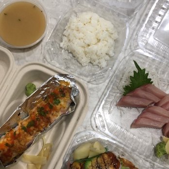 Little Madfish - lion king jr. roll, half and half roll, 10 pc hamachi sashimi - Japanese Near Me - Fremont, California