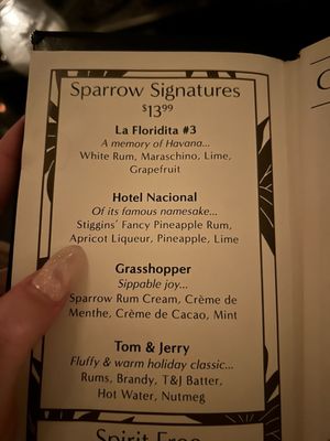 Menu photo 2 Sparrow Chicago, IL
