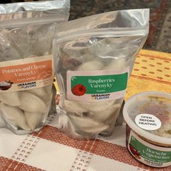 Ukrainian Flavors - Potato & Cheese and Raspberry Varenyky's and Vegetarian Borscht