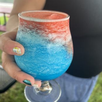 Spyglass Brewing Company - Hard seltzer slushee - half and half, blue razz & fruit punch - Brewpubs Near Me - Nashua, New Hampshire Spyglass Brewing Company - Hard seltzer slushee - half and half, blue razz & fruit punch - Brewpubs Near Me - Nashua, New Hampshire