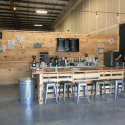 STACK'D Cafe - Enjoy a protein shake or coffee with protein creamer and sit at our "pallet bar"