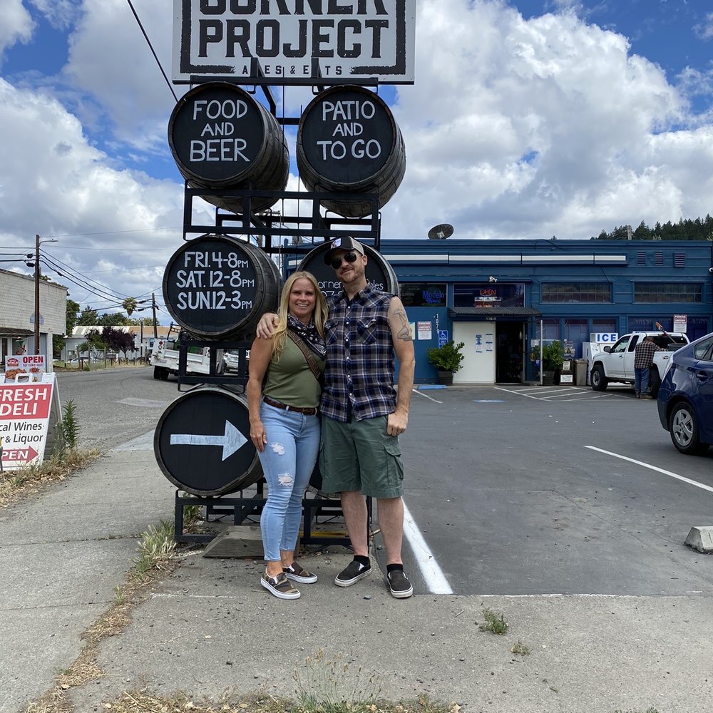 Corner Project Ales & Eats - Our fav spot in Geyserville. Standing by this sign. Corner Project is awesome too! - Gastropubs Near Me - Geyserville, California