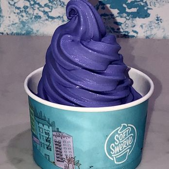 Soft Swerve - Side view of the Ube Soft Serve - Ice Cream & Frozen Yogurt Near Me - New York, New York